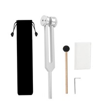 Tuning Fork 128Hz For Sound Therapy Meditation Yoga With Reflex Hammer Bag