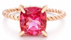 GENUINE 3.40 Cts PINK SAPPHIRE ROPE RING SOLID 10K ROSE GOLD - Free Appraisal — photo 2