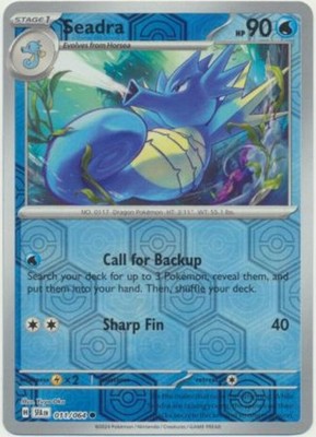 Seadra - 011/064 - Common - Reverse Holo - Near Mint
