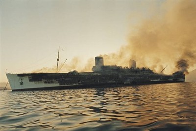 Fire Damaged Rms Queen Elizabeth Ocean Liner 1972 OLD PHOTO