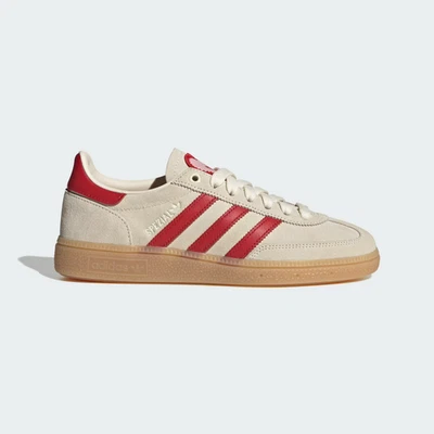 adidas Women's Originals HANDBALL SPEZIAL SHOES in Cream White/Better Scarlet