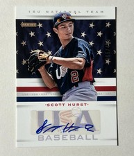 2013 Panini USA Baseball Scott Hurst #8 18U National Team Autograph /499