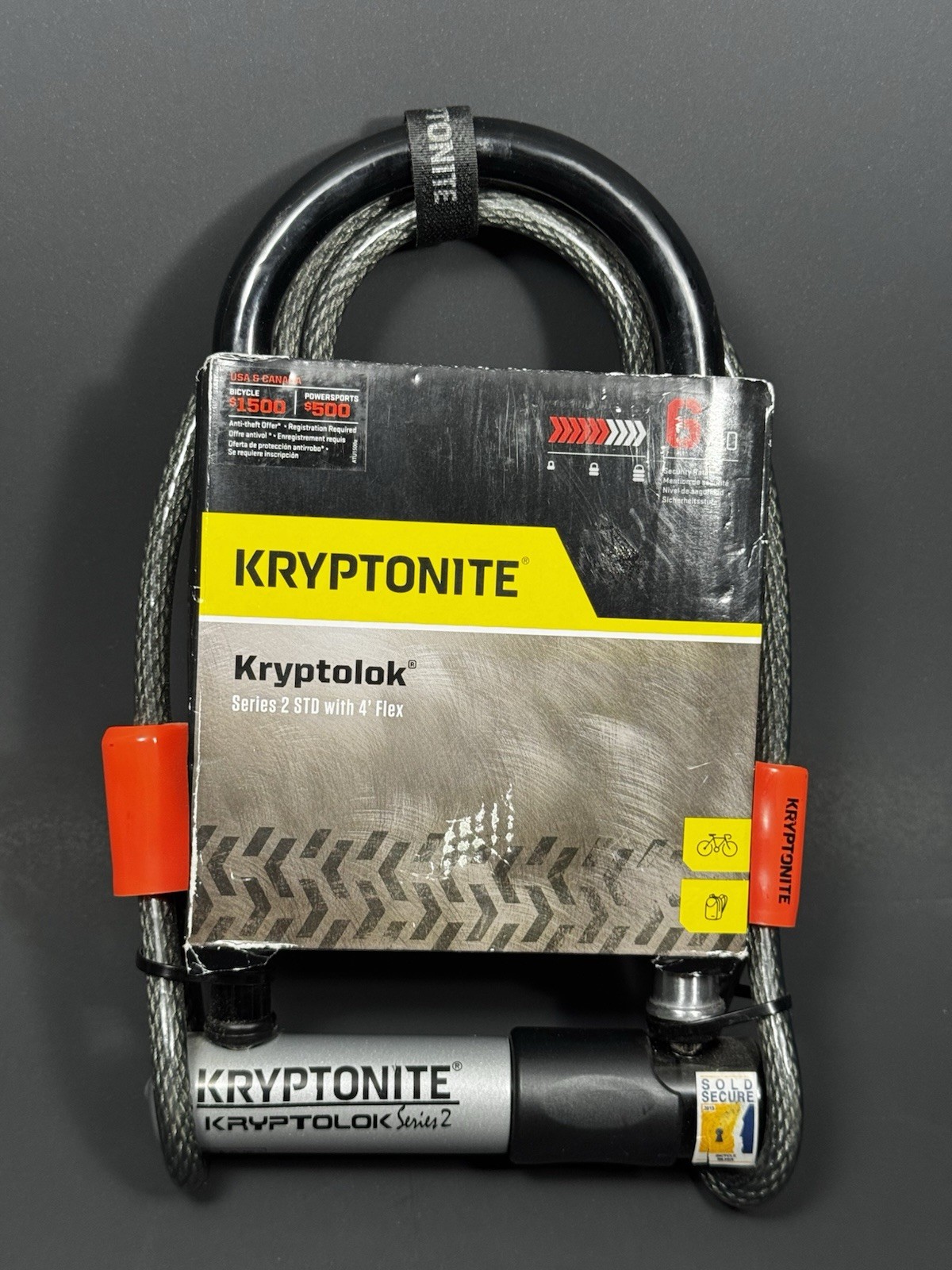 Kryptonite KryptoLok Series 2 STD Bicycle Bike U-lock Cable 