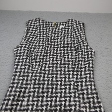 Calvin KleinDress Womens 2 Black White Houndstooth Maxi
