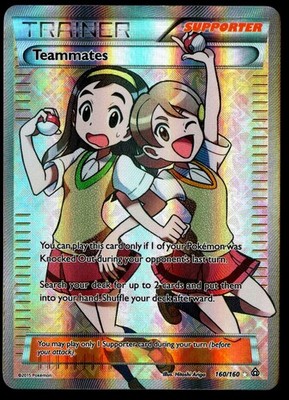 Teammates - XY - Primal Clash 160/160 Full Art Pokemon TCG NM