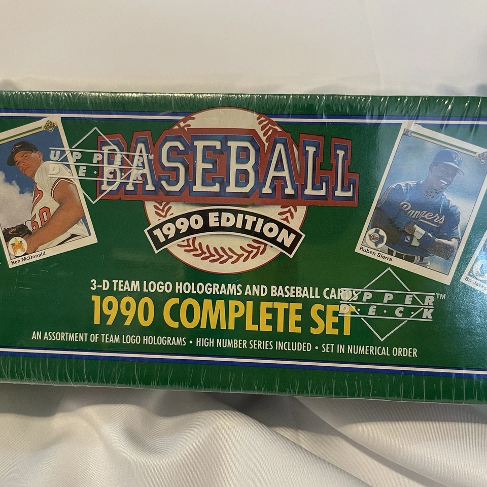 Juego completo de béisbol 1990 Upper Deck caja sellada de fábrica 800 tarjetas Griffey Jr Foto 2 de 4