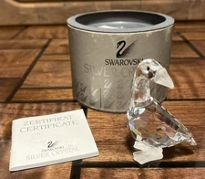 Swarovski Crystal Figurine Vtg Mother Goose 174960 Retired Barnyard Friends Box