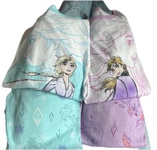 Disney Frozen Girls 4-piece Cotton PJ Pajama Set Long Sleeve Size 8 Anna Elsa