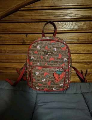 Juicy Couture Light Blue  Backpack with Red Strawberry Print Juicy Couture Blue Backpack with Strawberry Print main image 2
