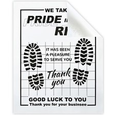 100 Disposable Paper Floor Mats For Cars - Waterproof Auto Detailing Pads