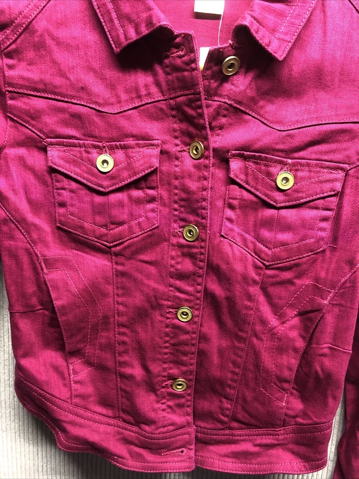 Chaqueta Arden B Talla XS Rosa Abotonada Ajustada Motocicleta Nueva con Etiquetas Foto 2 de 4