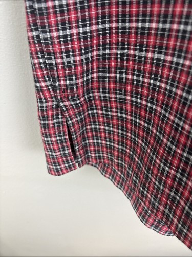 VTG Polo Ralph Lauren Caldwell Shirt Men L Red Black Plaid Button Up Loop Collar - Picture 5 of 8