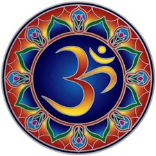Fensterbild "Cosmic OM" Energiebild Mandala Aufkleber ca. 14 cm Glasdekoration