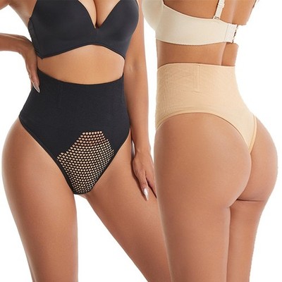 Damen High Waist Tanga Style Shaping Hose mit Hohlrücken und Lift Effekt