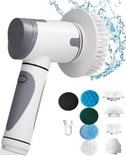 Electric Spin Scrubber,Power Scrubber Dual Speeds Cordless Shower Scrub Brush wi