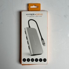 HYPER HyperDrive Power 9-IN-1 USB-C Hub HD30F Silver HDMI Ethernet: New  Sealed