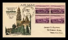 DR JIM STAMPS US COVER CALIFORNIA PACIFIC EXPOSITION FDC SCOTT 773 BLOCK OF 4