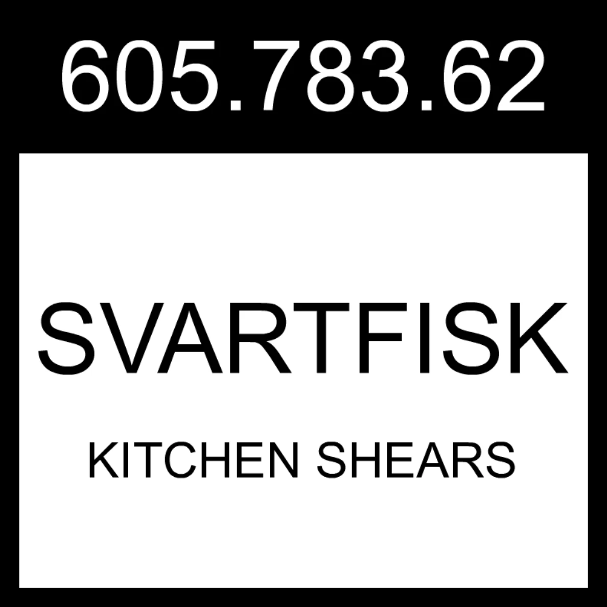 IKEA SVARTFISK Kitchen Shears Stainless Steel/black 605.783.62