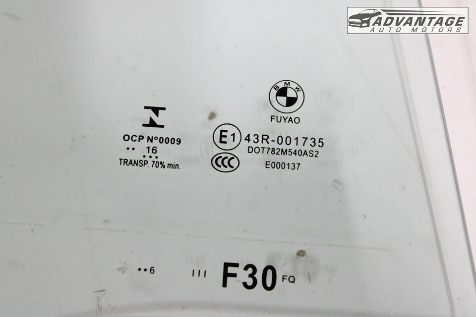 BMW 320I XDRIVE F30 2013-2018 panel de puerta lateral derecha ventana cristal OEM Foto 3 de 4