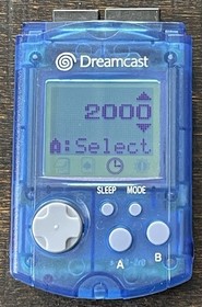 SEGA Dreamcast VMU Memory Card 🔥 Blue HKT-7000 &mdash;WORKS GREAT! 🔥 &mdash;FAST SHIPPING!