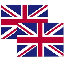 Magnet Me Up England Flag Car Magnetic Decal - 3x5" 2 Pack, UV Printed, USA Made