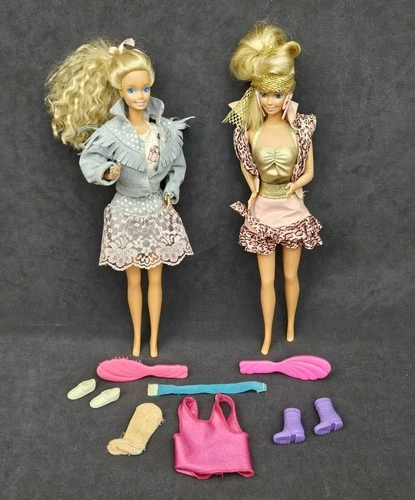 VTG 1980s Animal Lovin' Feeling Fun Barbie #1350 #1189 Dolls Outfits Shoes