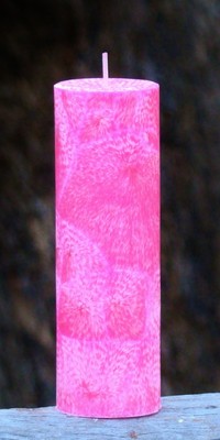 70hr BLUE GUM /& CITRONELLA PILLAR PARTY Candle FUNKY HOT PINK INSECT REPELLENT