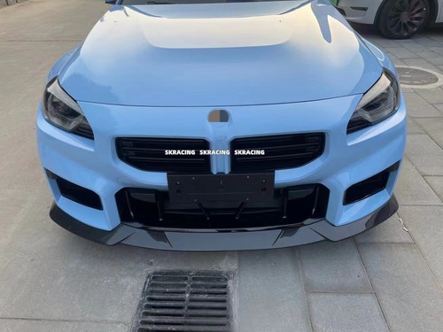 Dry Carbon Fiber Front Bumper Lip Spoiler Fit For BMW Newest M2 Coupe G87 23-24 - Picture 8 of 12