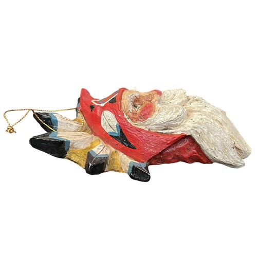 House Of Hatten HOH December Sky Spirit Feather Santa Christmas Ornament 1991 - Picture 2 of 6