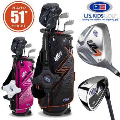US KIDS GOLF US Kinder 5-Schläger Standtasche Junior Jungen Golfschläger Set 51"" Alter 8 - NEU! 2023