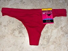 Nwt Maidenform DMBTTG Barely There Invisible Look Thong Small 5 Red