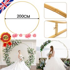 2M Hoop Balloon Arch Backdrop Flower Display Stand Frame Wedding Party Decor UK