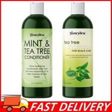 Tea Tree Mint Shampoo Conditioner Moisturizing Sulfate Free for Dry Damaged Hair