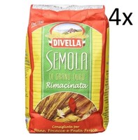 4X Divella Semola Di Grano Duro Rimacinata Hartweizengries 1Kg