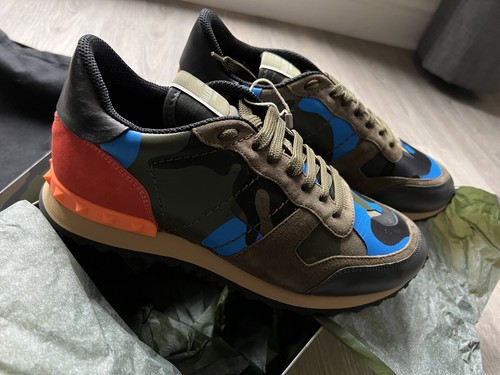 Valentino Rock Runner Mens Blue Camo 