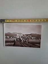 Cartolina viaggiata 1934 FORTE DEI MARMI ponte caricatore buoi lastre Marmo.