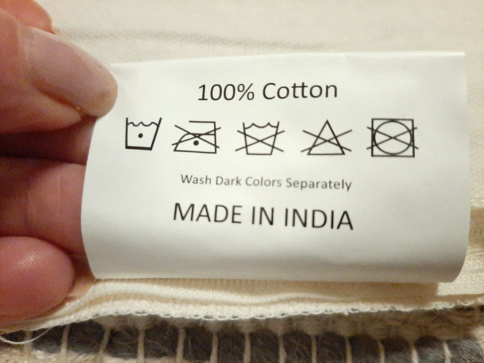 18x18 Little Big Store Hand Woven Cotton Knitted Pillow Cover Gray