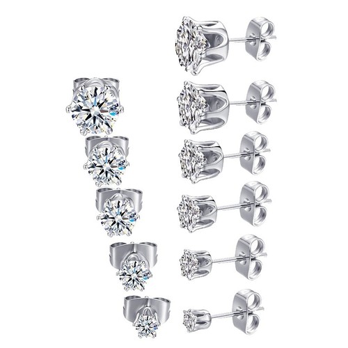 Boccia Ohrstecker Aus Reintitan, Silber Poliert, 1,7x0,8 Cm – Nickelfrei, Antiallergisch, Ideales Geschenk Für Jeden Anlass