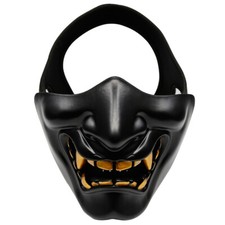 Airsoft Half Face Masks Evil Demon Kabuki Samurai Mask Masquerade Ball Halloween