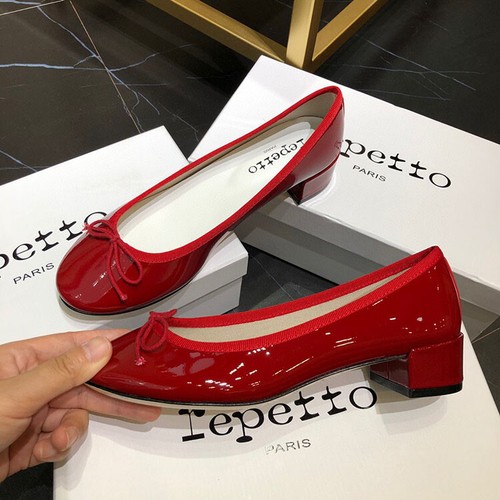 Repetto CENDRILLON Round Bow Ballet Women's Shoes with Flat Heels Patent Leather - Picture 30 of 34