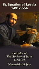 St. Ignatius of Loyola prayer card, 10-pack, with Two Free Bonus Cards