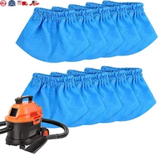 10 Pack VRC2 Cloth Filter Compatible with Vacmaster 1.5 to 3.2 Gallon Wet/Dry Va