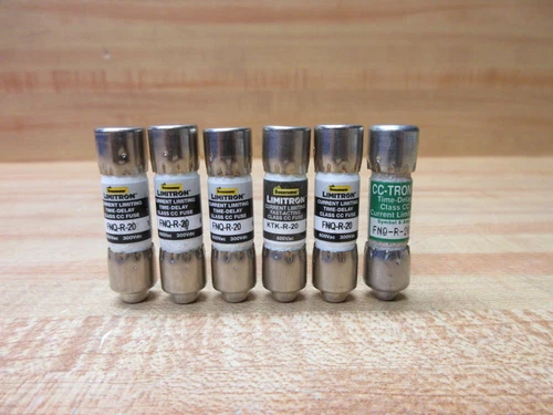 Buss FNQ-R-20 Bussmann Fuse Cross Ref 4TWK9 (Pack of 6)