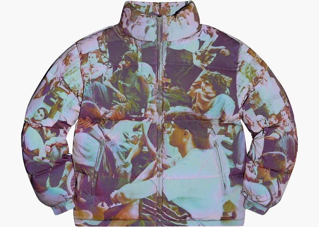 Supreme Lafayette Reflective Down Jacket Multicolor Small Size
