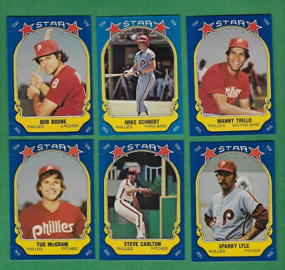 1981 Fleer Philadelphia Phillies Menge (6) Schmidt' Carlton, Boone, Mcgraw, Lyle
