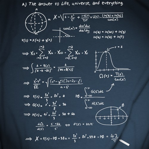 Die Antwort ist 42 Lösung T-Shirt Geek Gamer Fan Nerd Cosplay answer is lustig - Bild 2 von 11