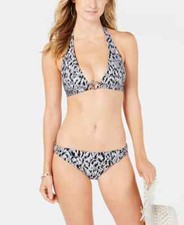  NWT Michael Kors Women's Frozen Chain Ring 2-Piece Bikini Swimsuit Sizes S/M