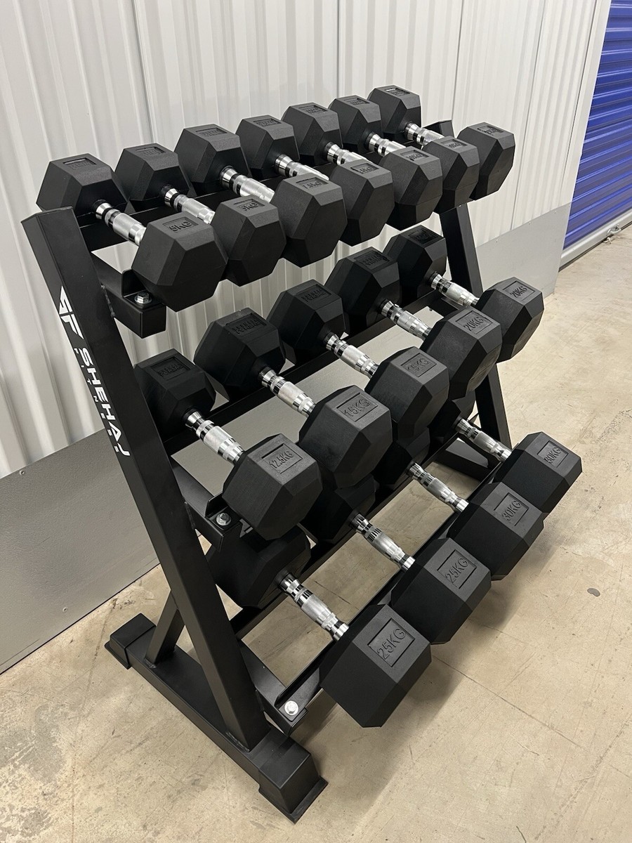 Rubber Dumbbell Inspire Weight Rack Costco Rubber Hex Dumbbell