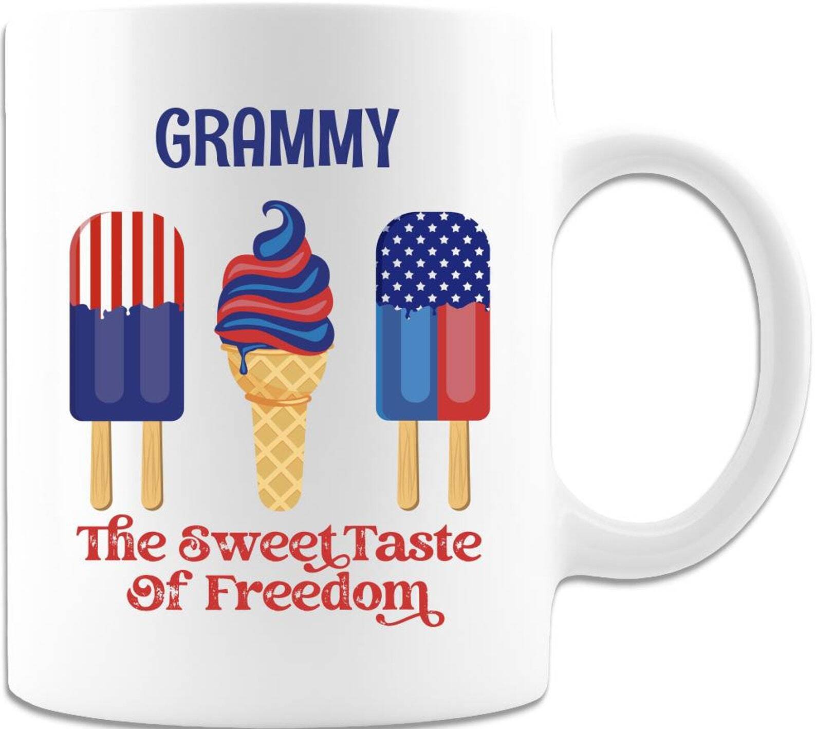 Sweet Taste Freedom Custom Personalize Ceramic Coffee Mug Patriotic
