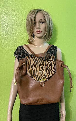 Dune London Genuine Calf Hair Brown 